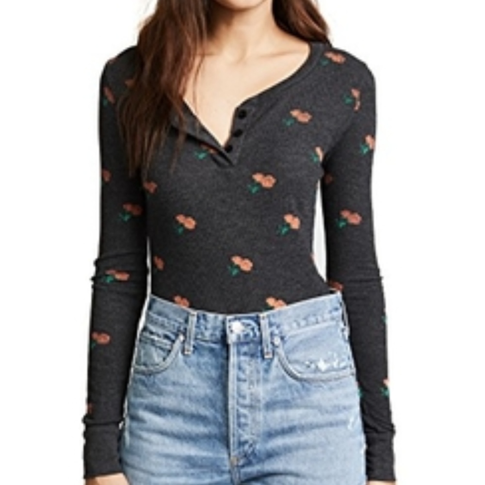 WILDFOX ROSE DITSY HALLOWS BODYSUIT NWOT!